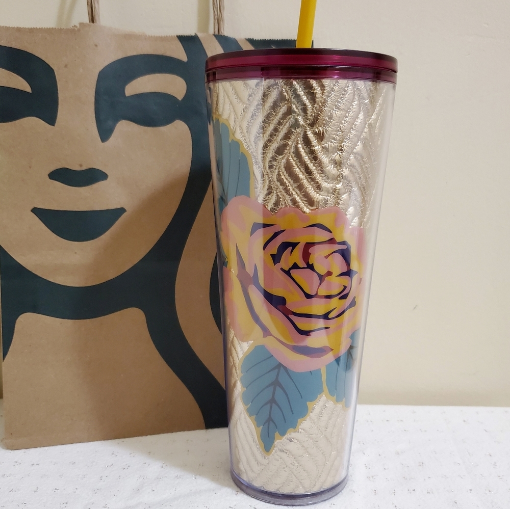 Starbucks Fall 2020 Quilted floral tumbler
